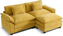 URRED Modular Sectional Sofa Comfy Cloud Couch, Modern Chenille Sofa Sleeper Deep Seat Couches with Ottoman/Pillows for Living Room (Yellow, 82.6''- L Shape) by CozyNest Decor
