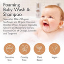 SoCal Suds & Company - Organic Foaming Baby Wash & Shampoo - Gentle Cleansing Newborn Body & Hair Soap for Sensitive Skin - Clean Natural Soothing Ingredients - Soft Citrus, 6oz, 2-Pack by TinyTreasures Baby Boutique