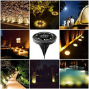 Solar Powered Ground Lights 2Pack,Waterproof LED Solar Lights Outdoor Solar Disk Lights Decorative,Solar Garden Lights for Landscape Pathway Patio Yard Walkway Path Lawn Driveway (Warm White) by GreenHaven Gardens
