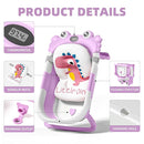 Collapsible Baby Bathtub for Infants to Toddler with Real-time Temp Monitor+Floating Cushion,Foldable Baby Bath Tub Set Applicable 0-36 Month,Portable Travel Bathtub for Newborns Girl (Purple) by TinyTreasures Baby Boutique