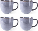 AmorArc 12oz Coffee Mugs, Ceramic Coffee Mugs set of 4 for Man, Woman, Dad, Mom, Modern Coffee Mugs with handle for Latte/Cappuccino/Milk/Cocoa. Dishwasher&Microwave Safe, Gray-Reactive Glaze by CozyNest Decor