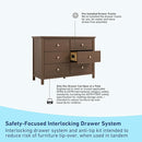 Graco Sasha 6 Drawer Dresser (Hazelnut) – GREENGUARD Gold Certified, Wood Storage for Nursery or Kids’ Room, Safe Interlocking Drawer System & Easy Assembly with Pre-Installed Tracks by TinyTreasures Baby Boutique