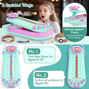 Friendship Bracelet Making Kit for Girls - DIY Bracelets Maker Art and Craft Kits for Kids - Jewelry String braiding Set Toys for Age 6 7 8 9 10 11 12 Year Old Girl Christmas Birthday Gifts - Cyan by TinyTreasures Baby Boutique