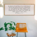 LuZhiQiang Be Anxious for Nothing Wall Decor 32"×12" Philippians 4:6-7 Bible Verse Sign Large Christian Scripture Wood Framed Hanging Decor (Wood) by CozyNest Decor