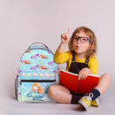 Girls Mermaid & Whale Print School Backpack, Cute Ocean-Themed Book Bag for Kids Girls Boys, Waterproof Lightweight Ergonomics Backpack for Age 3-12, Ideal for School & Outdoor Activities by TinyTreasures Baby Boutique