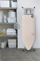 Brabantia Size C Ironing Board (49 x 18in) 7 Height Options, Solid Steam Iron Rest Holder & Linen Rack & Cord Holder (Ecru) Non-Slip Feet, Anti-Collapse Child Locks by CozyNest Decor
