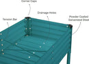 Galvanized Raised Garden Beds Outdoor with Legs // 48×24×31in Elevated Planter Box for Vegetables, Flowers (Turquoise) // Large Metal Garden Bed for Backyard Patio Gardening by GreenHaven Gardens
