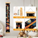 Personalized Name Growth Chart Wall Decor for Kids – Canvas Removable Height Chart Measuring Ruler 59" x 7.9" (Rocket) by TinyTreasures Baby Boutique