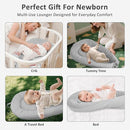 Baby Lounger – Soft & Breathable Newborn Nest for Infants 0-24 Months, Organic Cotton Baby Pillow for Tummy Time, Playtime & Travel, Newborn Babies Essential Gift by TinyTreasures Baby Boutique