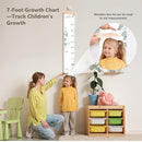 Growth Chart for Wall 7 Ft Height Chart with Keepsake Box & Hook Waterproof Canvas Measure Wall Ruler Removable Neutral Nursery Wall Decor for Baby Kids Toddlers by TinyTreasures Baby Boutique