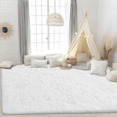 4x6 Area Rug for Living Room: Fluffy Shag Soft Washable Rugs Fuzzy Plush Indoor Carpet for Bedroom Nursery Playroom Dorm Kids Girls Boys Room (White, 4'x6') by TinyTreasures Baby Boutique