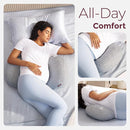 Momcozy Memory Foam Portable Pregnancy Pillow – W Shaped Maternity Great Support for Side Sleepers, Adjustable Travel Wedge Pillow for Back, Belly, and Hip Relief, Ideal for Pregnant Women, Grey by TinyTreasures Baby Boutique