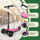 Besrey Kick Scooter for Kids Ages 3-10, 3-Wheel Folding Scooter with Adjustable Height, LED Light Wheels, Extra Wide Deck for Outdoor Activities by TinyTreasures Baby Boutique