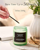 M&SENSE Candle Oceanic Breeze Scented Candle, Long Lasting Pineapple & Mango Scented Natural Soy Wax Candles 7.05oz 50 Hours Burn for Home Scented, Stress Relief Gifts for Women/Men by CozyNest Decor