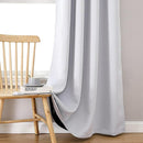 ChrisDowa 100% Blackout Curtains 80 inch Long for Bedroom with Black Liner, 2 Thick Layers Total Blackout Thermal Insulated Grommet Window Curtains 2 Panels Set (Greyish White, 52 x 80 Inch) by TinyTreasures Baby Boutique