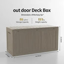 80 Gallon Lockable Resin Deck Box, Waterproof & UV-Resistant Outdoor Storage Box for Outdoor Cushion Storage, Garden Tools & Pool Accessories Storage, Gray by CozyNest Decor