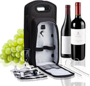ALLCAMP 6 Piece Wine Travel Bag and Insulated Wine Carrier Tote Carrying Cooler Bag with Handle,Great Gift for Wine Lover by TinyTreasures Baby Boutique