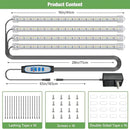 Plant Grow Light Strips, 240 LEDs Grow Lights for Indoor Plants Full Spectrum with Upgrade Timer 6/12/16 Hrs, 3 Spectrum Modes, Sunlike Grow Lamp for Seedlings Hydroponics Succulent, 2 Pack by GreenHaven Gardens