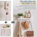 Wood Coat Hook with Wall-Mounted Shelf,15.75in Entryway Wall Hanging Shelf,for Bathroom, Kitchen,Coat Towel Key Organizer White YD-WS0240W by CozyNest Decor