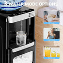 COWSAR 3-in-1 Water Cooler with Ice Maker, Hot & Cold Top Loading, Water Dispenser for 5 Gallon Bottle, 33LBS/24H Ice Maker with Child Safety Lock, Black by CozyNest Decor