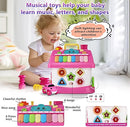 OKREVIEW Toys for 1+ Year Old Girls - Montessori Musical Toys for Toddlers Age 1-2, 8-in-1 Multi-Functional Music House with Sound, Lights, Music, Great Gifts for 1+ Year Old Girls Birthday Xmas by TinyTreasures Baby Boutique
