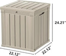 50 Gallon Double-Wall Resin Deck Box - Lockable Waterproof Outdoor Storage Box, 515lbs Capacity & Doubles as Seating for Patio Furniture - Garden Tools, Pool Accessories (Brown) by CozyNest Decor