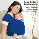 KeaBabies Baby Wrap Carrier - All in 1 Original Baby Carrier Newborn to Toddler Sling, Easy to Wear, Hands Free Bonding, Lightweight, Breathable Infant Wraps (Cobalt Blue) by TinyTreasures Baby Boutique