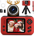 Kids Camera Girls for 3 4 5 6 7 8 9 Years Old Girls,1080P HD Video Selfie Camera with 32G SD Card Kids Digital Camera Toys for Toddler Birthday Gifts Red by TinyTreasures Baby Boutique