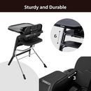 Unilove Grow with Me 2-in-1 Baby High Chair – Adjustable Toddler Chair with Baby Set, Removable Harness, One-Hand Seat & Footrest Adjustment, for Ages 6-60 Months - Truffle Black by TinyTreasures Baby Boutique
