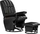 AODAILIHB Swivel Glider Recliner with Ottoman, 360 Rocking Chair with Foot Rest Recliner Chair Indoor Rocking Chair with Side Pockets Nursery Chairs for Living Room, Bedroom, Office (Black) by TinyTreasures Baby Boutique