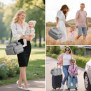 Breast Pump Bag for Spectra S1 S2 with Waterproof Mat, Breast Milk Cooler Bag for Pump Essentials, Pumping Bags for Working Mom Travel Camping, Grey by TinyTreasures Baby Boutique