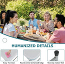 4FT Folding Table, Height Adjustable Table, Heavy Duty Plastic Tables Portable Fold-in-Half Utility Table w/Handle & Lock for Camping BBQ Party Banquet Wedding Market Events, 330LBS by GreenHaven Gardens