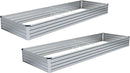 MGNO 2pcs 8x4x1FT Galvanized Raised Garden Bed-Outdoor Planter Box for Vegetables-Metal Garden Bed,Rectangle Planting Box for Herb,Flower by GreenHaven Gardens