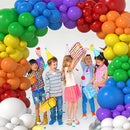 140pcs Rainbow Balloon Arch Kit, Rainbow Balloons of Different Sizes Pack of 18 12 10 5 Inch Party Balloon Kit for Birthday Party or Balloon Arch as Graduation Wedding Baby Shower Party Decorations by TinyTreasures Baby Boutique