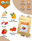 Red Strawberry and Pineberry Seed Pod Kit for AeroGarden, idoo, Ahopegarden, MUFGA with Strawberry, Pineberry, Radish, Red/Golden Harvest Cherry Tomato - Compatible with All Hydroponics (12-Pod) by GreenHaven Gardens