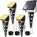 Solar Spotlights Outdoor Waterproof IP65 Landscape Spot Lights with Metal Stake 42ft Cable 3-in-1 Warm White Auto On/Off Dusk to Dawn Flag Pole Uplights for Fence Pathway Trees Garden Yard by CozyNest Decor