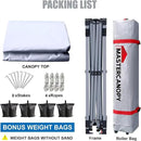MASTERCANOPY Durable Pop-up Canopy Tent with Roller Bag (White) by GreenHaven Gardens
