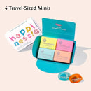 Cocofloss Woven Dental Floss, Travel Sampler, Dentist-Designed Oral Care with Coconut Oil, Waxed, Vegan, Kid-Friendly, 4 Minis in Mint, Coconut, Orange, Strawberry (8 yd Each) by CozyNest Decor