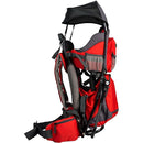 ClevrPlus Canyonero Camping Baby Backpack Hiking Kid Toddler Child Carrier with Stand and Sun Shade Visor, Red by TinyTreasures Baby Boutique