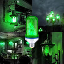 OMK Green Led Flame Light Bulb LED Christmas Decorations Fire Light Bulbs - Upgraded Halloween Bars Porch Light Bulb Flickering Fire LED Lamps for Indoor/Outdoor/Holiday Decoration Gifts by GreenHaven Gardens