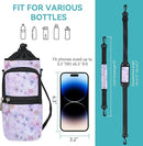 25/32/40/64oz Water Bottle Bag Holder Carrier-Insulated Crossbody Sling Case Sleeve with Strap & Pockets for Men Women Gym Cycling Travel Walking Hiking Camping by TinyTreasures Baby Boutique