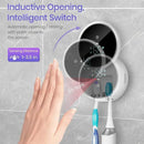 Toothbrush Holder and Cleaner for Bathroom,Minimalist Desktop and Wall Mounted Electric Toothbrush Razor Holder, Automatic Open Close Cover, Clean, Dry for Home Business Travel by CozyNest Decor