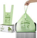 SUPERBIO 13 Gallon Compostable Kitchen Waste Bags with Handles, Food Scrap Bags Certified by BPI, OK compost INDUSTRIAL, 30 Count, 49.2L by GreenHaven Gardens