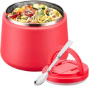 Soup Thermo for Hot Food Kids 14oz Lunch Containers with Buckle Lid Wide Mouth Hot Food Jar Vacuum Insulated Stainless Steel Bento Box Leakproof with Spoon (Red) by TinyTreasures Baby Boutique