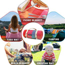 G GOOD GAIN Waterproof Picnic Blanket Portable with Carry Strap for Beach Mat or Family Outdoor Camping Party (red Plaid) by TinyTreasures Baby Boutique