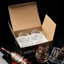 12 oz Hand Blown Crystal Whiskey Glasses Set of 4, Unique Cognac Glass, Heavy Thick Bottom Bar Glass for Scotch Bourbon Rum Gin Water Cocktail,Gifts Men Gifts Ideas by CozyNest Decor