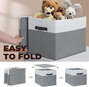 Criusia Extra Large Storage Bins 4 Pack - 16x12in Closet Organizers and Storage Baskets for Organizing Clothes Toy Blanket - Fabric Storage Cubes Containers for Shelves - All Room Organization by TinyTreasures Baby Boutique
