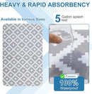 OUTCREATOR® Washable Bed Pads 34" x 76" (Pack of 2), Incontinence Mattress Protector, Anti-Slip Waterproof Underpads for Adults Kids Elderly Pets, Absorbency & Reusable Bedwetting Pads (Gray Geometry) by TinyTreasures Baby Boutique