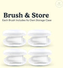Jasper Dog Toothbrush, 360 Dog Tooth Brushing Kit, Finger Toothbrush, Cat Tooth Brush, Teeth Cleaning, Pet Tooth Brush for Small & Large Pets, Pet Toothpaste Not Included, 4-Pack Clear by CozyNest Decor