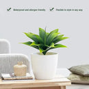 Fake Plants Artificial Agave Plants,Large UV Resistant Fake Agave Planters for Indoor and Outdoor Decorating Tropical Plant Succulents Greenery Indoor Decor((2Pack Light Green) 13.8" by CozyNest Decor